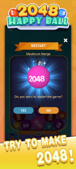 İndir Happy Ball 2048-merge 3D ball Gündelik Android için Ekran görüntüsü 5