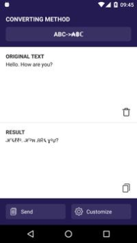 İndir Text converter (текст символам Özelleştirme Android için Ekran görüntüsü 3