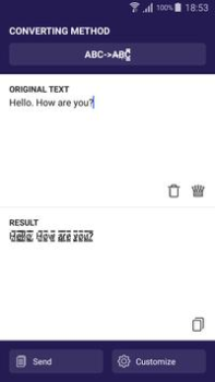 İndir Text converter (текст символам Özelleştirme Android için Ekran görüntüsü 5