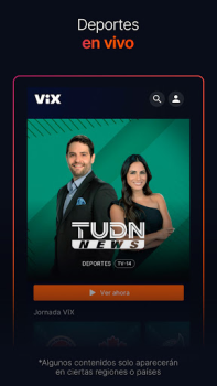 İndir ViX: TV, Deportes y Noticias Eğlence Android için Ekran görüntüsü 3