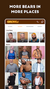 İndir GROWLR: Gay Bears Near You Sosyal Android için Ekran görüntüsü 3