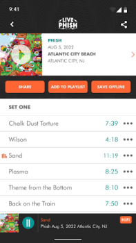 İndir LivePhish Müzik ve Ses Android için Ekran görüntüsü 5