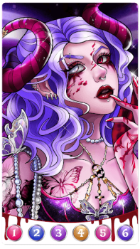 İndir Dark, Horror Color by Number Masa oyunları Android için Ekran görüntüsü 3