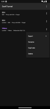İndir DarkTunnel - SSH DNSTT V2Ray Araçlar Android için Ekran görüntüsü 3