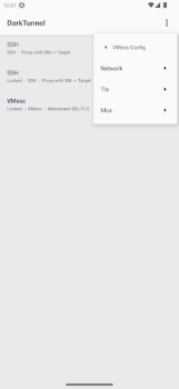 İndir DarkTunnel - SSH DNSTT V2Ray Araçlar Android için Ekran görüntüsü 6
