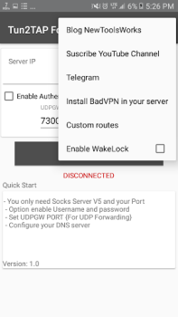 İndir Tun2TAP Socks/HTTP to VPN Araçlar Android için Ekran görüntüsü 4