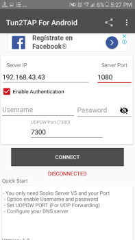 İndir Tun2TAP Socks/HTTP to VPN Araçlar Android için Ekran görüntüsü 7