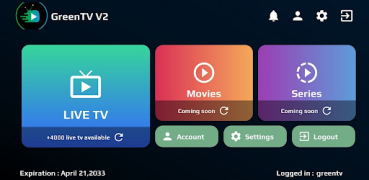 İndir GreenTV V2 Video oynatıcılar ve düzenleyiciler Android için Ekran görüntüsü 3