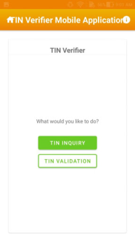 İndir TIN Verifier Application Finans Android için Ekran görüntüsü 3