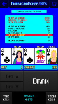 İndir American Poker 90's Casino Kumarhane Android için Ekran görüntüsü 2