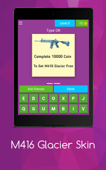 İndir M416 Glacier Skin Bulmaca Oyunları Android için Ekran görüntüsü 4