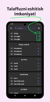 İndir Noto'g'ri fe'llar jadvali Eğitim Android için Ekran görüntüsü 4