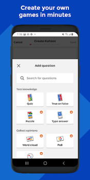 İndir Kahoot! Play & Create Quizzes Eğitim Android için Ekran görüntüsü 4