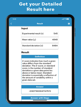 İndir Z Score Calculator Eğitim Android için Ekran görüntüsü 6