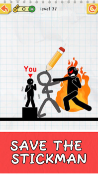 İndir Draw 2 Save: Stickman Puzzle Bulmaca Oyunları Android için Ekran görüntüsü 2