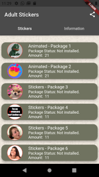 İndir Sex Stickers İletişim Android için Ekran görüntüsü 2