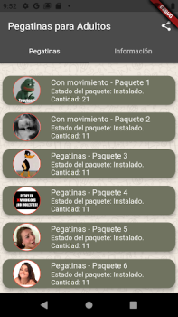 İndir Pegatinas para Adultos Özelleştirme Android için Ekran görüntüsü 2