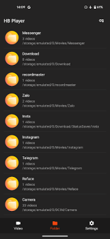 İndir HB Video Player Video oynatıcılar ve düzenleyiciler Android için Ekran görüntüsü 2