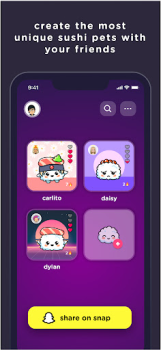 İndir SUSH Grow cute virtual animal Sosyal Android için Ekran görüntüsü 2