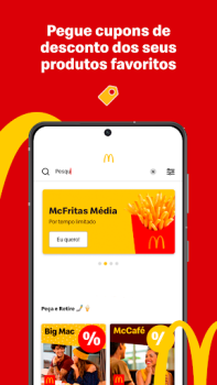 İndir McDonald’s: Cupons e Delivery Yiyecek & İçecek Android için Ekran görüntüsü 4