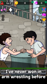 İndir Arm Wrestling Clicker Simülatörler Android için Ekran görüntüsü 3