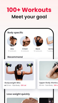 İndir JustFit - Lazy Workout Sağlık & Fitness Android için Ekran görüntüsü 4