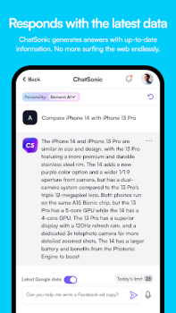 İndir ChatSonic: Super ChatGPT App İş Android için Ekran görüntüsü 2