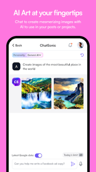 İndir ChatSonic: Super ChatGPT App İş Android için Ekran görüntüsü 3