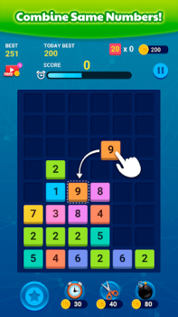 İndir Merge Block: Number Merge Game Bulmaca Oyunları Android için Ekran görüntüsü 2