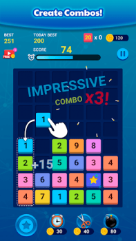 İndir Merge Block: Number Merge Game Bulmaca Oyunları Android için Ekran görüntüsü 3