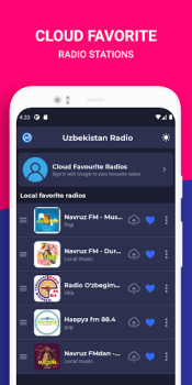 İndir Uzbek Radio: O'zbekiston FM Müzik ve Ses Android için Ekran görüntüsü 5