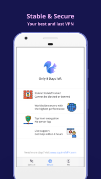 İndir SquirrelVPN İş Dünyası Android için Ekran görüntüsü 2