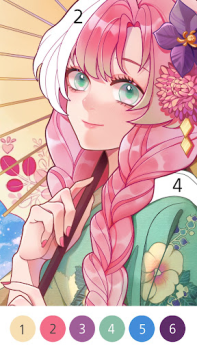 İndir Boyama Oyunları: Anime oyunlar Sanat ve Tasarım Android için Ekran görüntüsü 4
