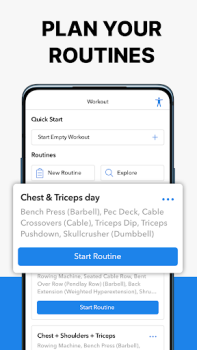 İndir Hevy - Spor, Vücut Geliştirme Sağlık & Fitness Android için Ekran görüntüsü 4
