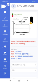 İndir CNC Lathe Calc İş Android için Ekran görüntüsü 4