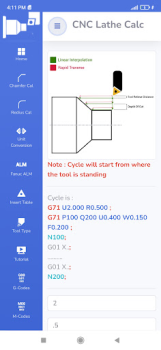 İndir CNC Lathe Calc İş Android için Ekran görüntüsü 5