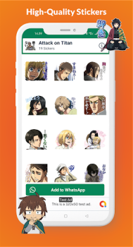 İndir Anime Stickers for WhatsApp Özelleştirme Android için Ekran görüntüsü 2