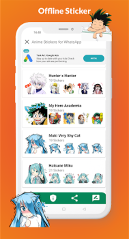 İndir Anime Stickers for WhatsApp Özelleştirme Android için Ekran görüntüsü 3