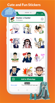 İndir Anime Stickers for WhatsApp Özelleştirme Android için Ekran görüntüsü 6