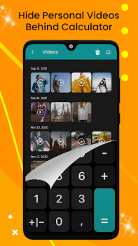 İndir Fotoğraf Hesap makinesi kilit Video oynatıcılar ve düzenleyiciler Android için Ekran görüntüsü 6