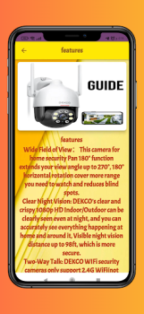 İndir Dekco wifi camera guide Araçlar Android için Ekran görüntüsü 4