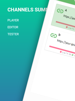 İndir 3In1 IPTV - M3U Play Test Edit Video oynatıcılar ve düzenleyiciler Android için Ekran görüntüsü 5