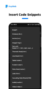 İndir HopWeb: Edit & Run PHP/HTML Araçlar Android için Ekran görüntüsü 7
