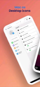 İndir Mac OS Launcher Plus Özelleştirme Android için Ekran görüntüsü 6