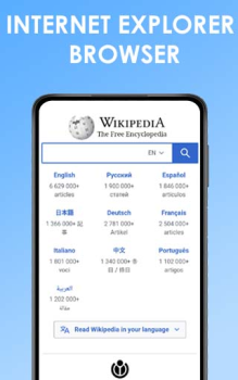 İndir Web Browser- Internet Explorer İletişim Android için Ekran görüntüsü 4