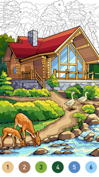 İndir House Color by number game Masa oyunları Android için