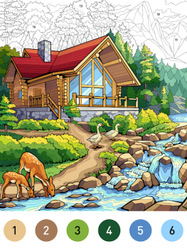 İndir House Color by number game Masa oyunları Android için Ekran görüntüsü 6