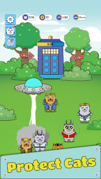 İndir Cat Clan: Aliens Defence Gündelik Android için Ekran görüntüsü 3