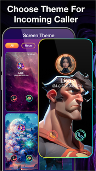 İndir Color Phone: Call Screen Theme Özelleştirme Android için Ekran görüntüsü 4