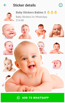 İndir Baby Stickers for WhatsApp İletişim Android için Ekran görüntüsü 2
